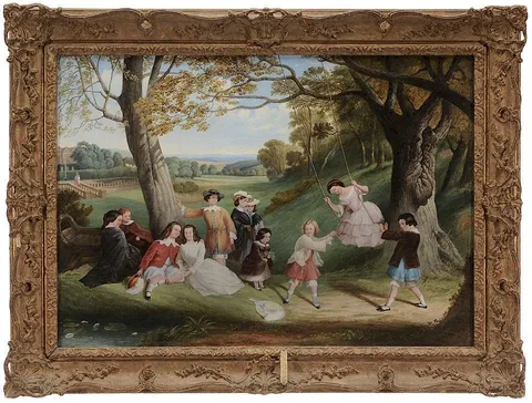 Henry Wyatt, Afternoon Amusement, oil on canvas