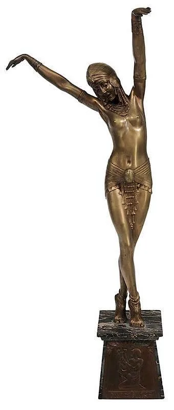 Egyptian Dancer by Demetre Chiparus, bronze on marble and bronze base, sold Jan 2015