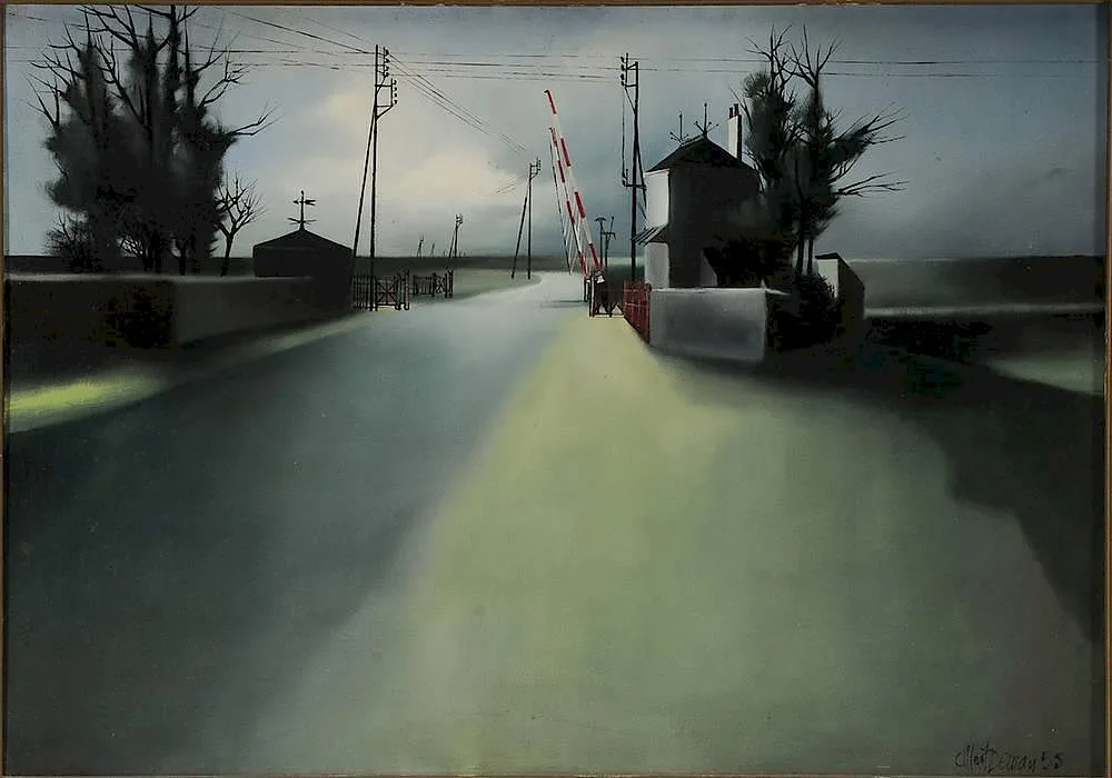 Albert Deman, Crossing, 1955, oil on canvas