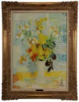 Le Pho, Still Life with Flowers and Window