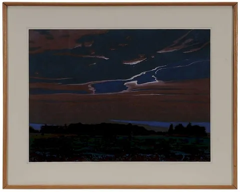 Charles Basham, Moonlight, 1986, pastel on paper
