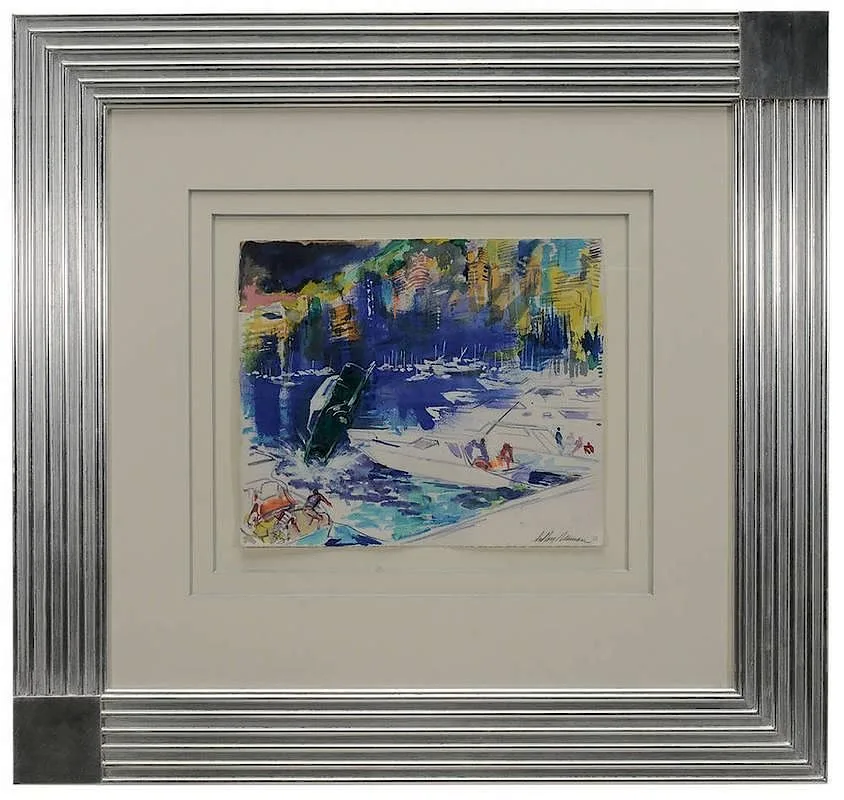 LeRoy Neiman, The Plunge, 1986, watercolor over pastel on paper