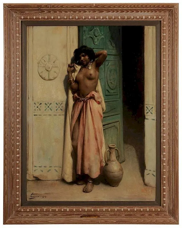 Henri Adrien Tanoux, A Harem Beauty, oil on canvas