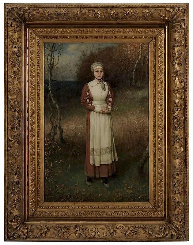George Henry Boughton, Prudence, oil on panel