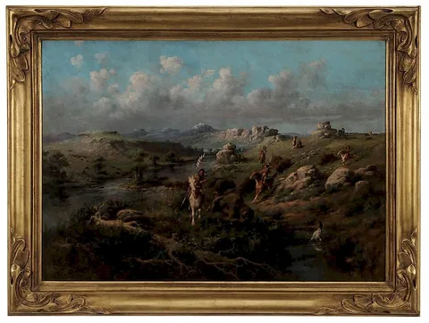 Edgar Samuel Paxson, Buffalo Hunt, 1902, oil on canvas