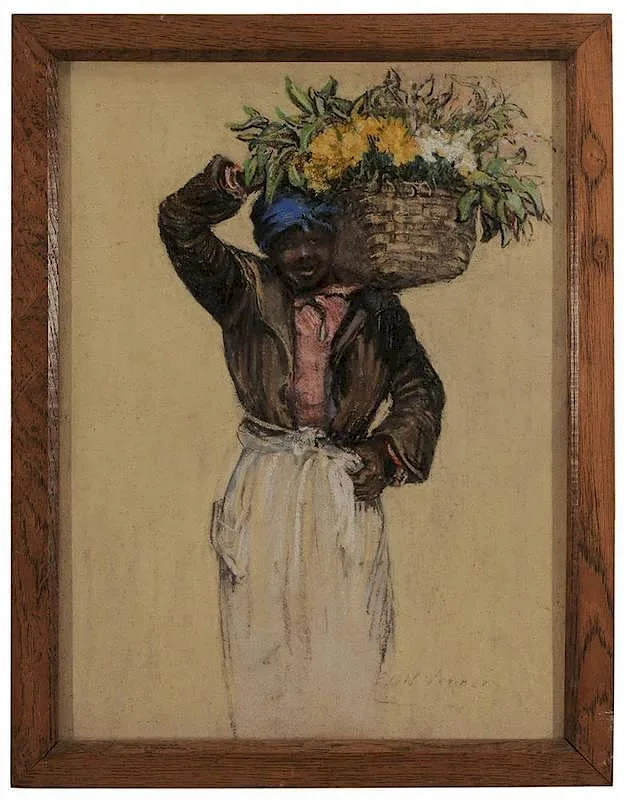 Hagar by Elizabeth O'Neill Verner, pastel on silk wrapped on card, sold Nov 2014