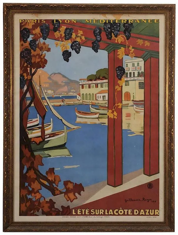 [L'Été Sur La Côte D'Azur] by Georges Guillaume Roger, 1926, color lithographic poster on paper, sold Sep 2014