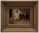 Charles Jacque, Chickens in a Courtyard