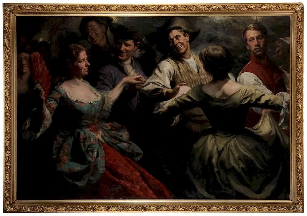 Gustav Vilhelm Blom, The Dance, 1880, oil on canvas