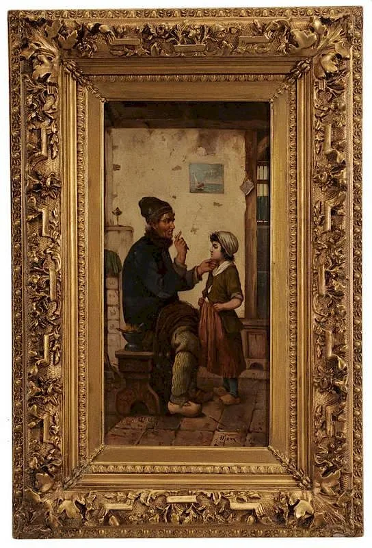 Mora, Stubborn Eater, oil on canvas