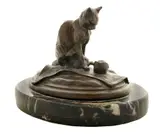 Emmanuel Frémiet, Cat Playing with a Ball of Yarn ([Chat à la pelote])