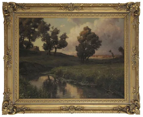 Moss Brook..Biddeford Pool, Maine/August-September 1916 by Louis Aston Knight, oil on canvas, sold Sep 2014