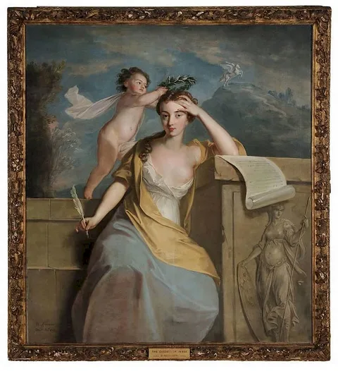 Philippe Mercier, The Goddess of Verse, oil on canvas
