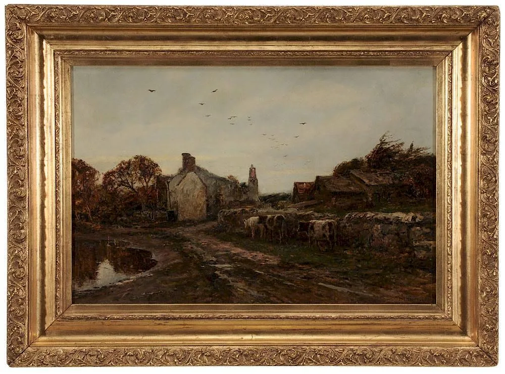 Thomas R. Huson, The Village Path, oil on canvas