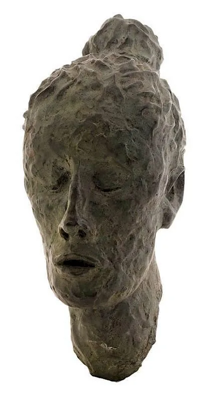 Richard Earl Phelps, Head of a Woman, patinated bronze
