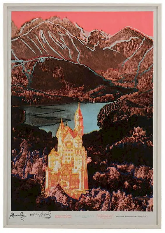 Neuschwanstein by Andy Warhol, 1987, color offset/silkscreen on paper, offered Sep 2014