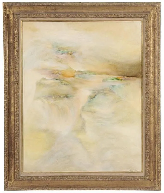 Pierre Graziani, Untitled, abstract composition, oil on canvas