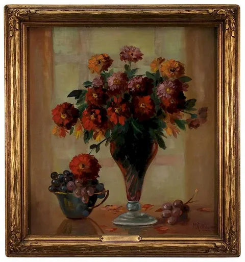 Martin Rettig, Fall Flowers, 1928, oil on canvas