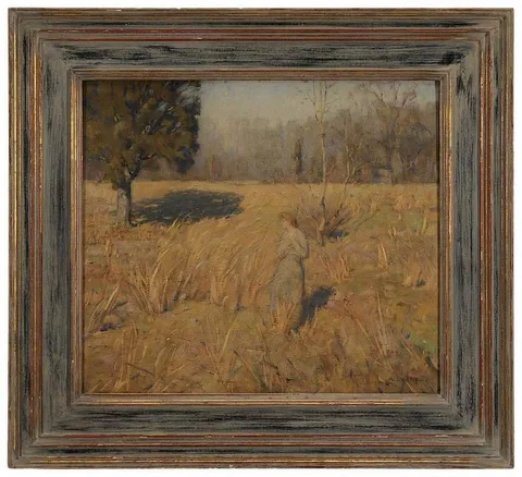 Autumn Field by William Langson Lathrop, oil on canvas, sold Sep 2014