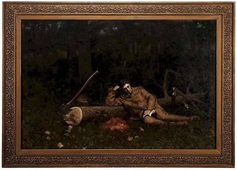 The Young Abraham Lincoln by William Morton Jackson Rice, oil on canvas, offered Jul 2014
