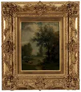 James McDougal Hart, Landscape with Cows, Catskills, New York