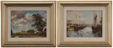 Max Kuehne, two Rockport, Massachusetts, scenes: The Harbor and Cloudy Skies