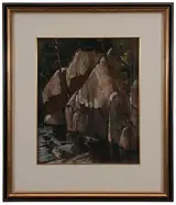 Will Henry Stevens, Boulders by a Mountain Stream