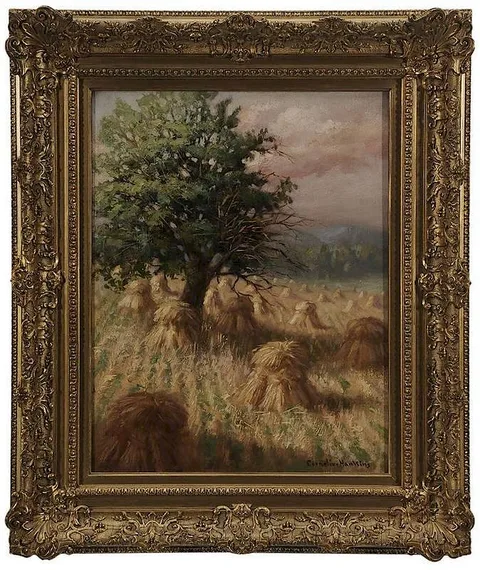 Cornelius Hankins, Wheatfields of Tennessee, oil on canvas