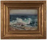 Frederick Judd Waugh, Waves Crashing on a Rocky Coast