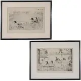 Marguerite Kirmse, Two sporting etchings
