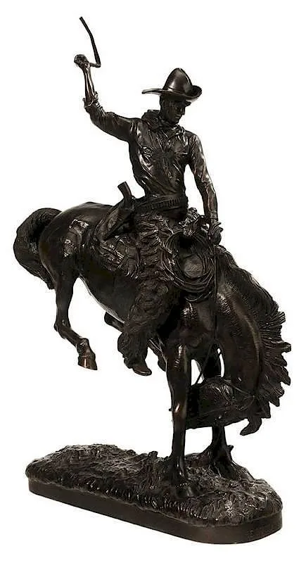 The Buckaroo by Alexander Phimister Proctor, patinated bronze aftercast, offered Jul 2014