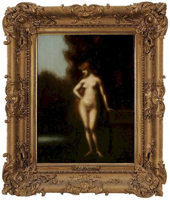 Reds Drapery by Jean-Jacques Henner, oil on canvas, offered Jul 2014