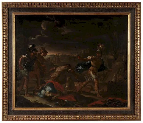 Paolo de Matteis, A Roman Battle Scene, oil on canvas