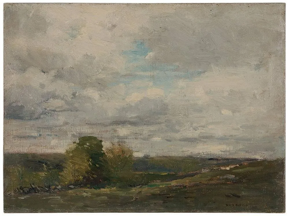 Landscape by William S. Robinson, 1907, oil on canvas board, offered May 2014