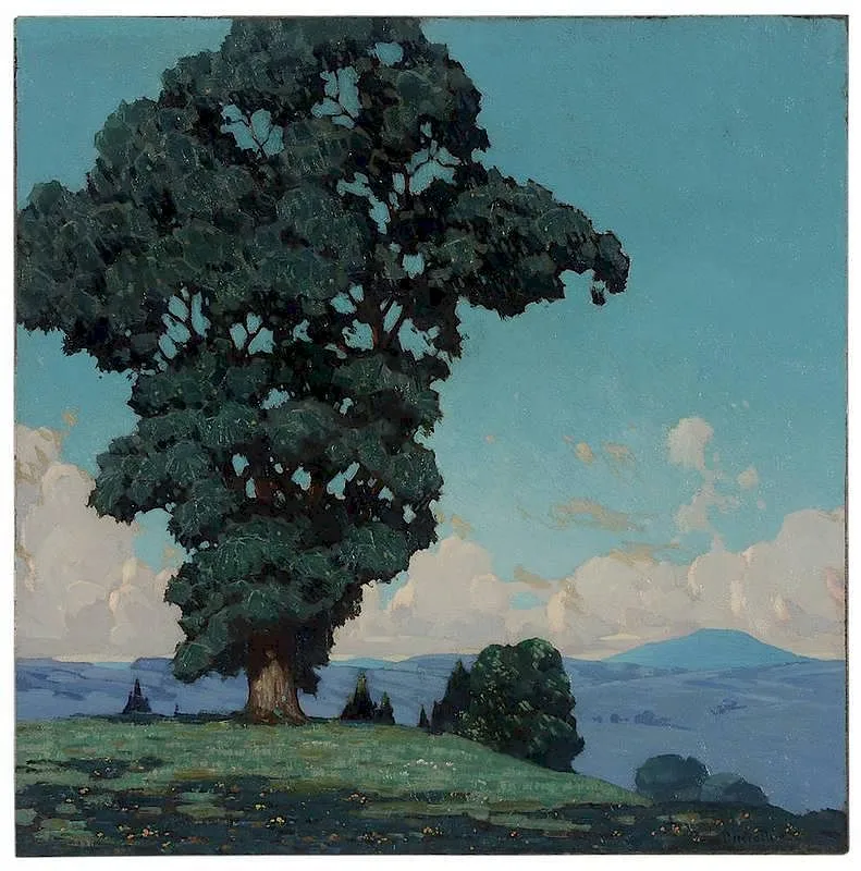 Chestnut Tree by Gustave Cimiotti, oil on canvas, offered May 2014