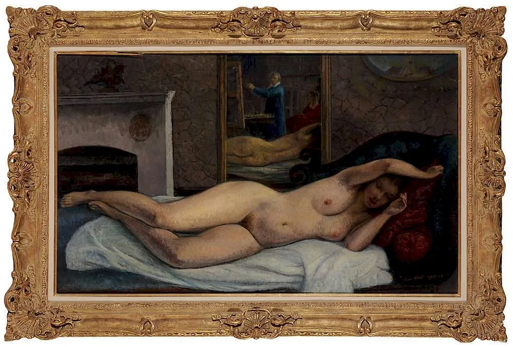 Reclining Nude with Reflections by Leon Kroll, 1967-68, oil on canvas, offered May 2014