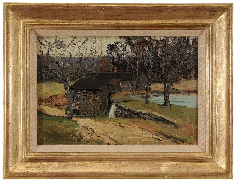 Millhouse by Benjamin Franklin De Haven, oil on panel, offered May 2014