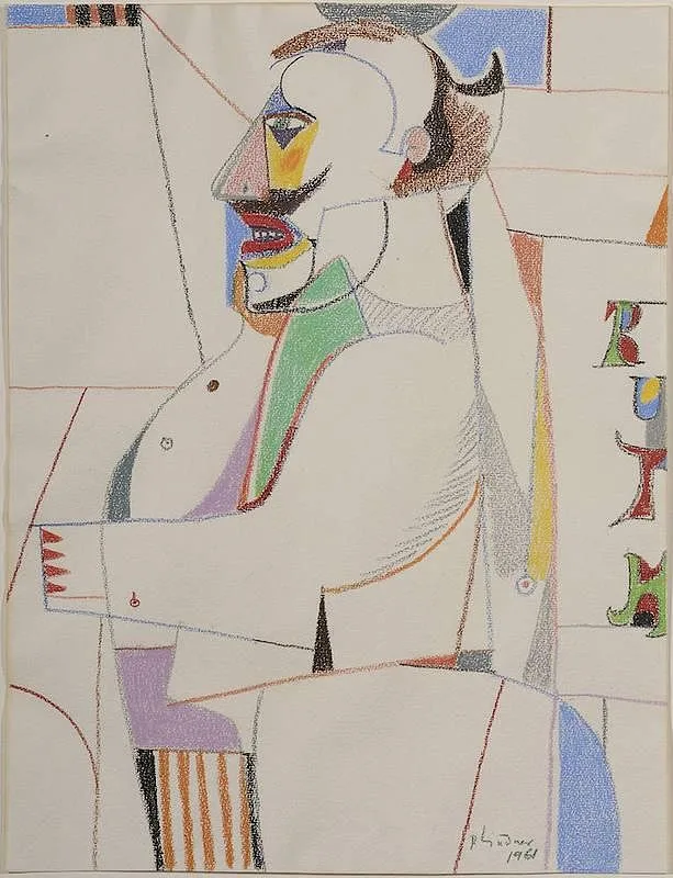 Truth by Richard Lindner, 1961, pastel on paper, offered May 2014