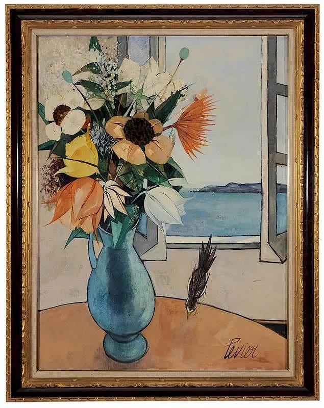 [Le Vase Bleu] by Charles Levier, oil on canvas, offered May 2014