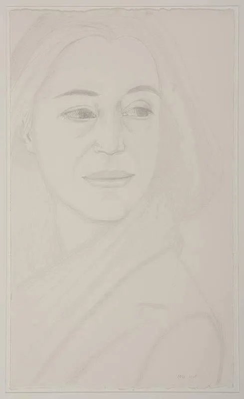 Black Scarf by Alex Katz, 1995, pencil on paper, offered May 2014