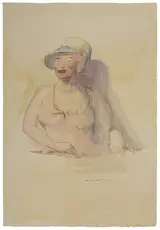 Guy Pène du Bois, Untitled (Woman in Hat)