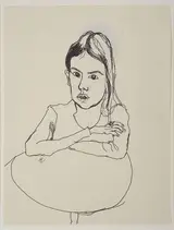 Alice Neel, Untitled (Young Girl Sitting at a Table)