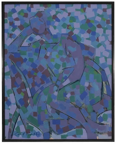 Carl Holty, Untitled, abstract portrait, oil on canvas
