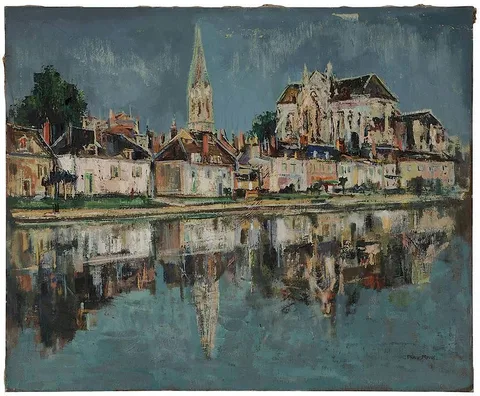 Philip Anthony Moose, Auxerre, France, oil on canvas