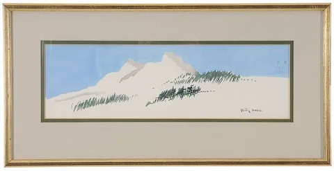 Philip Anthony Moose, View of Grandfather Mountain, North Carolina, watercolor on paper