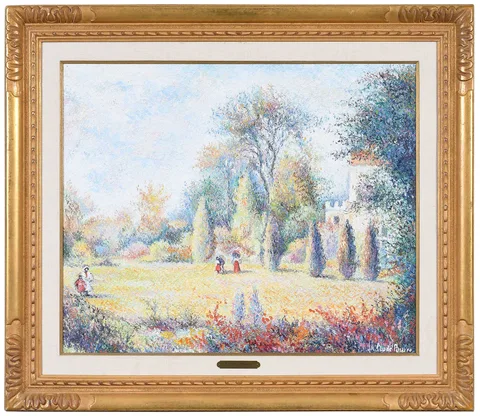 Hugues Claude Pissarro, Le Jardin de Barnsley House, oil on canvas