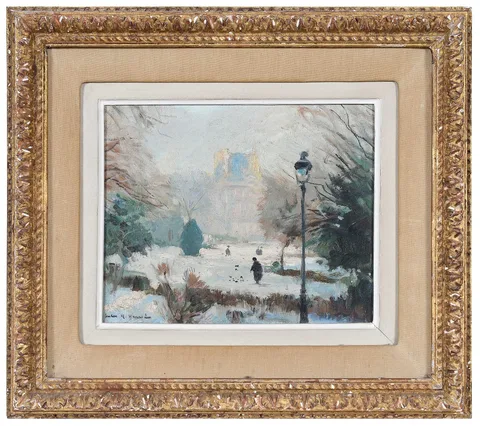 Place des Vosges by Jules Rene Herve, oil on canvas, sold May 2026