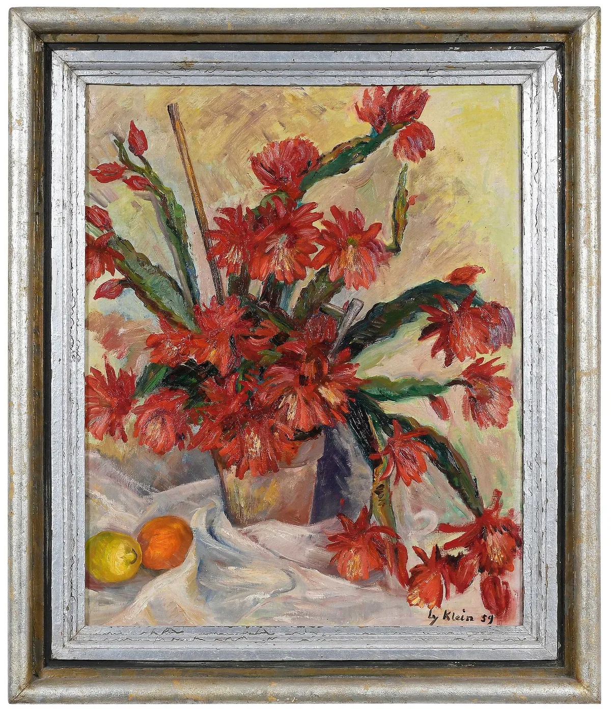 Ly Klein, Christmas Cactus, 1959, oil on canvas