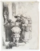 Rembrandt, Beggars Receiving Alms at the Door of a House
