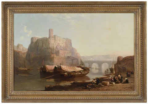 James Webb, Mayence on the Rhine, oil on canvas
